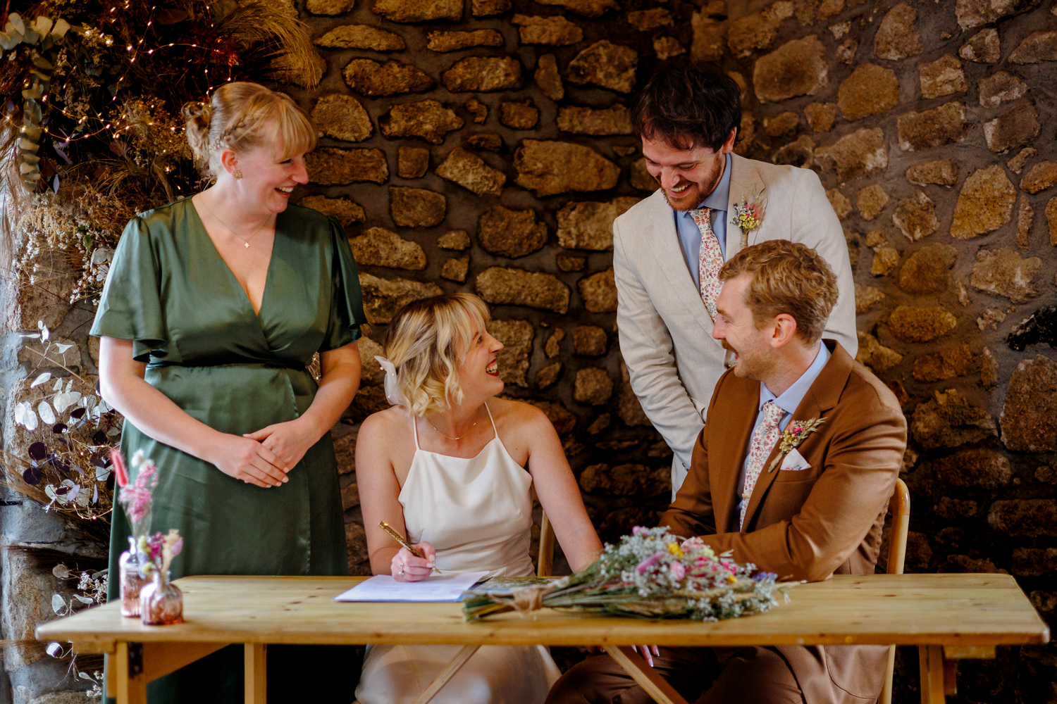 wedding register signing