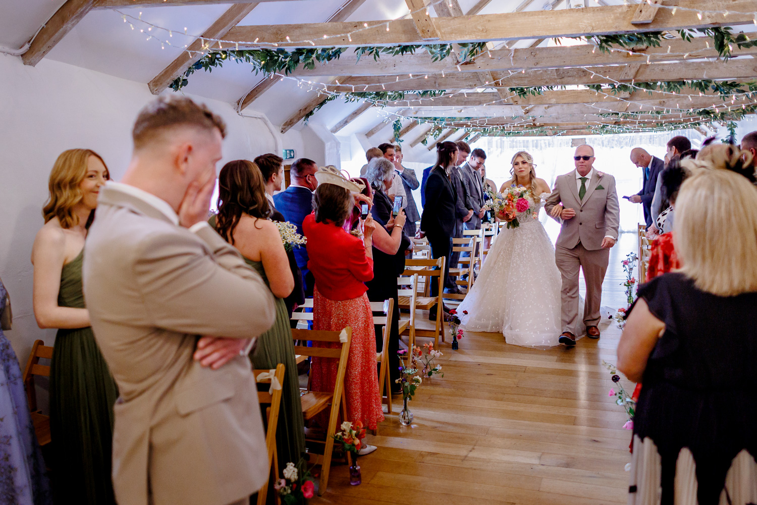 brides entrance at the green cornwall