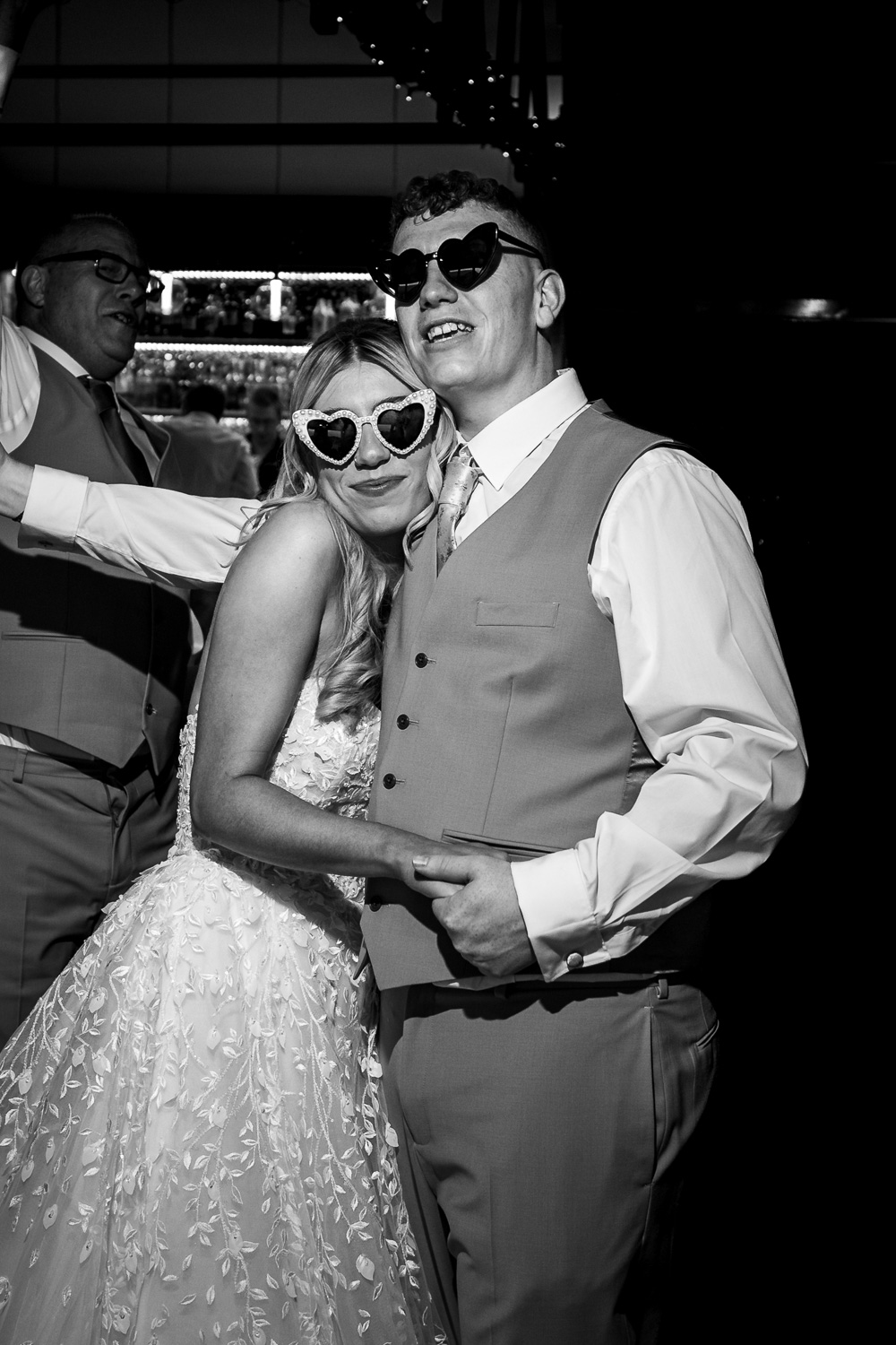 bride and groom at the green cornwall