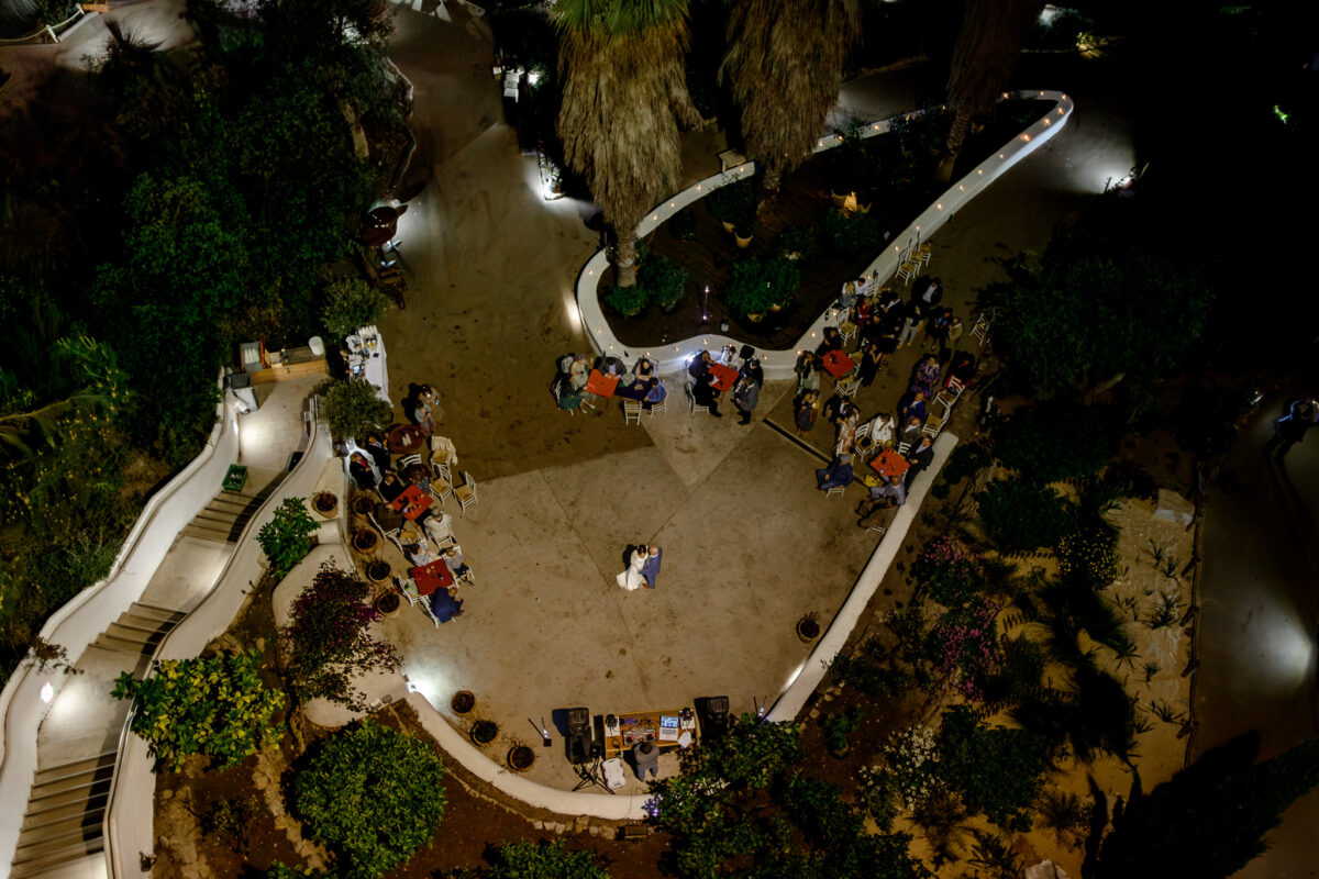 Guests gathered beneath the Eden Project Biome's glass roof