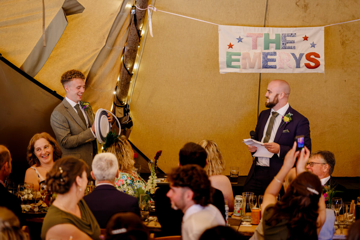 wedding speeches at a tipi wedding
