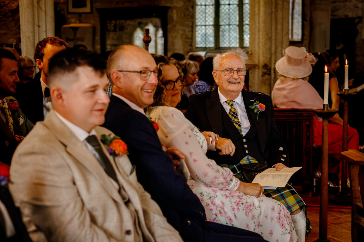 weddings guests at church